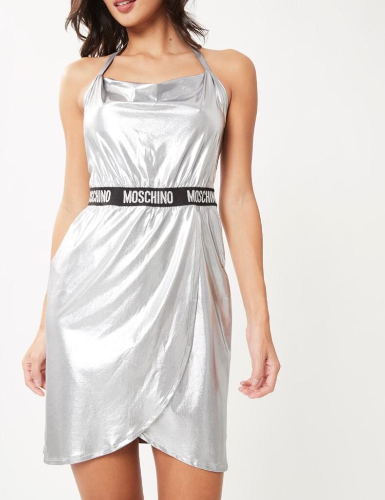 women's silver mid dress