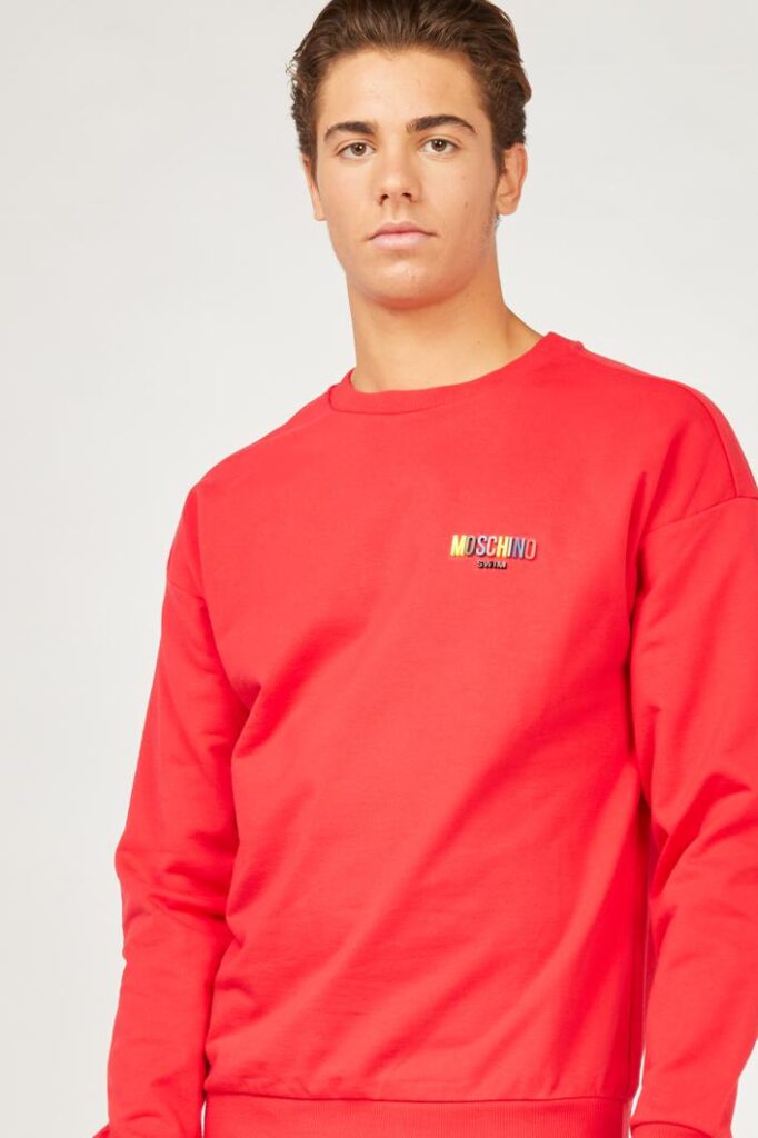 men's red pullover sweatshirt